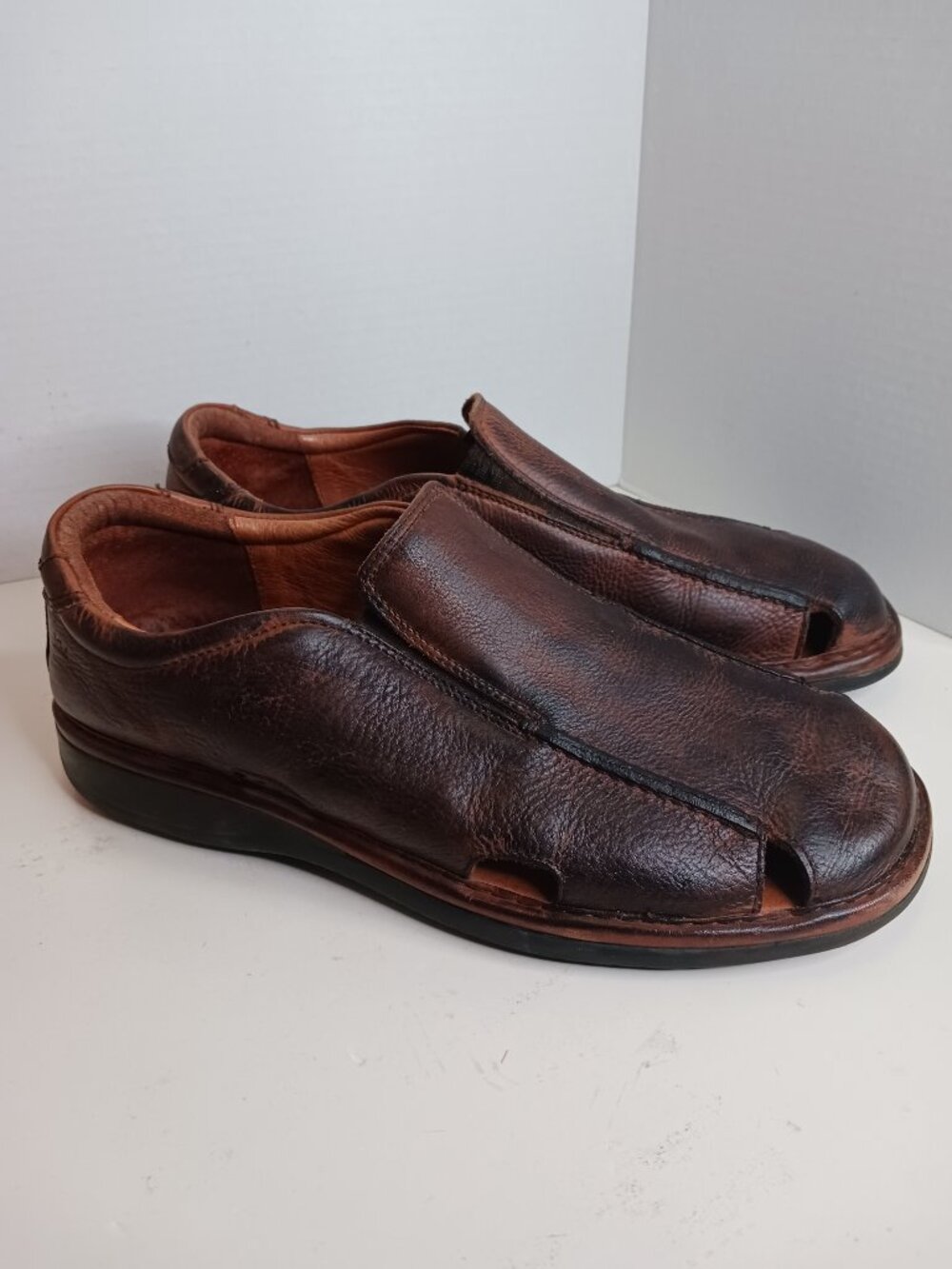 Johnston & Murphy Men's Brown Leather Sandals Shoes size 12M